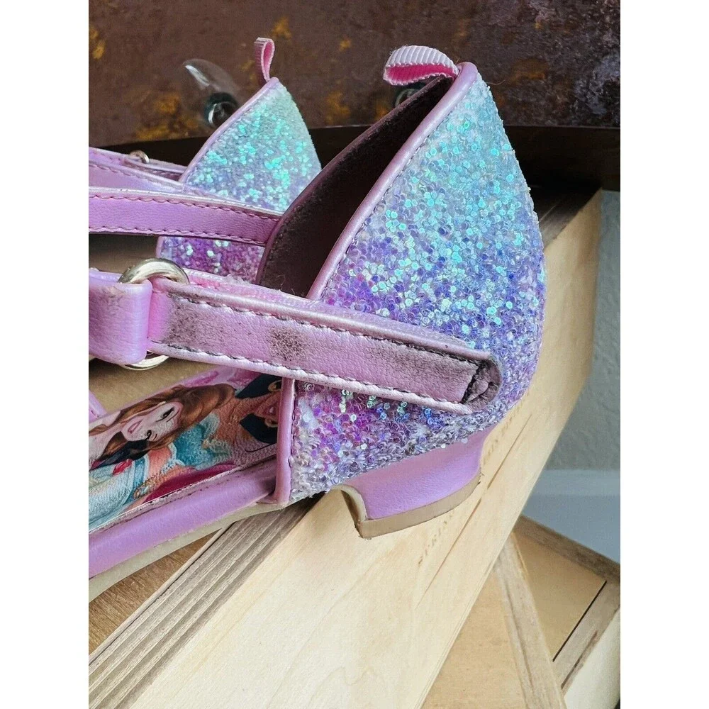 Disney Princess Glitter Ombre Heels Toddler Little Girls Dress Up Shoes 13.5 C
